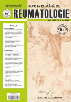 Romanian Journal of Rheumatology, Volume XXIII, No. 2, 2014