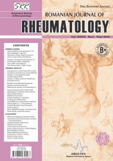 Romanian Journal of Rheumatology, Volume XXVII, No. 3, 2018