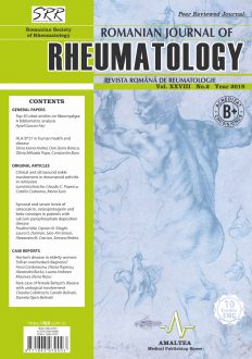 Romanian Journal of Rheumatology, Volume XXVIII, No. 2, 2019