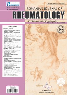 Romanian Journal of Rheumatology, Volume XXX, No. 3, 2021