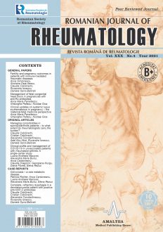 Romanian Journal of Rheumatology, Volume XXX, No. 4, 2021