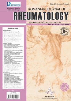 Romanian Journal of Rheumatology, Volume 31, No. 3, 2022