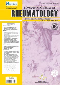 Romanian Journal of Rheumatology, Volume 32, No. 1, 2023