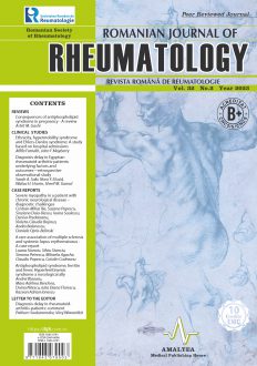 Romanian Journal of Rheumatology, Volume 32, No. 2, 2023