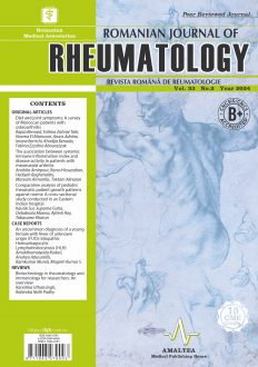 Romanian Journal of Rheumatology, Volume 33, No. 2, 2024