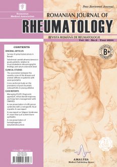 Romanian Journal of Rheumatology, Volume 33, No. 3, 2024