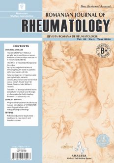 Romanian Journal of Rheumatology, Volume 33, No. 4, 2024