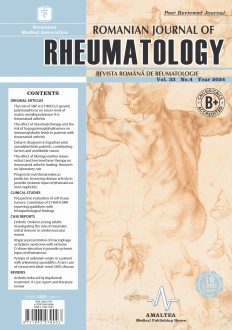 Romanian Journal of Rheumatology, Volume 33, No. 4, 2024