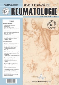 Romanian Journal of Rheumatology, Volume XXII, No. 4, 2013