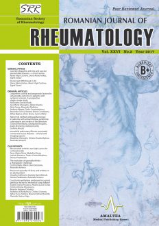 Romanian Journal of Rheumatology, Volume XXVI, No. 2, 2017 – Romanian ...